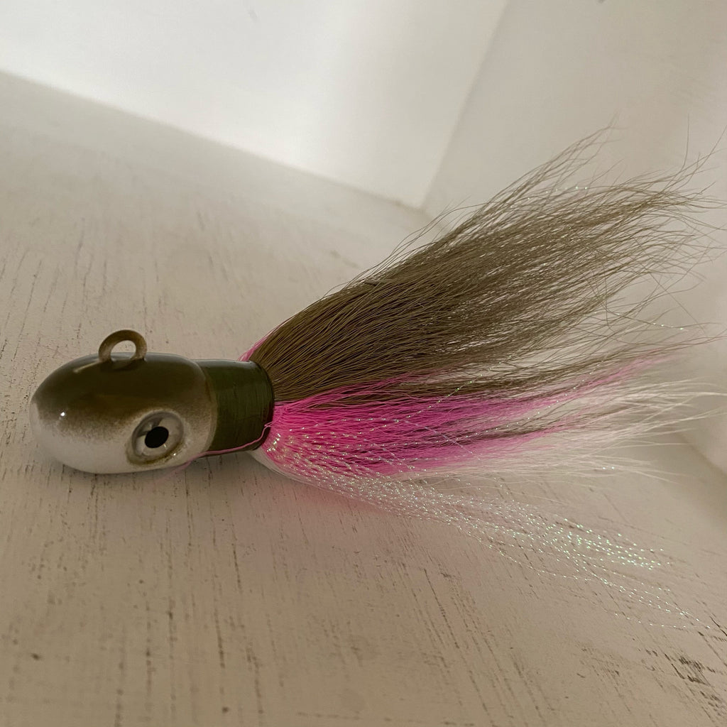  Hurricane 3D Eye Bucktail Jig, Pink/White, 1-Ounce : Sports &  Outdoors