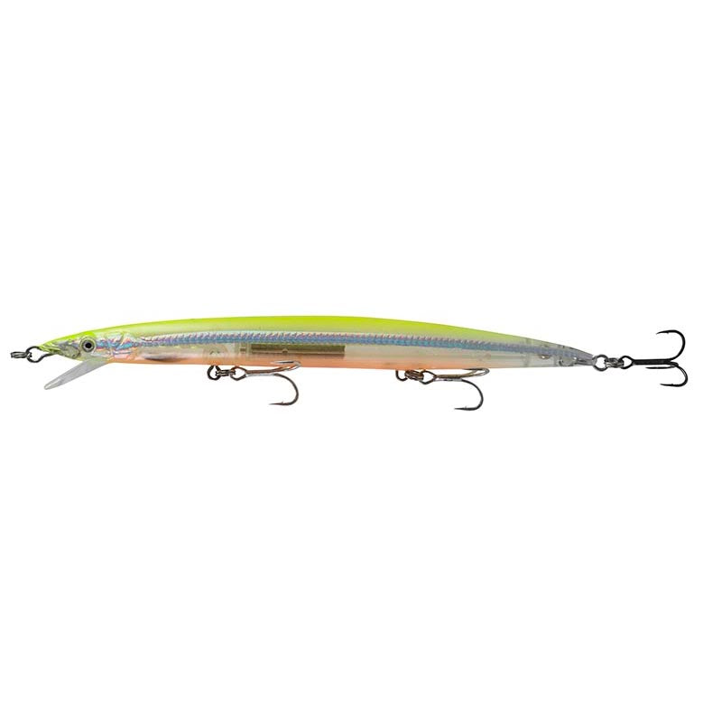 Leurre Akami Wild 190 – Minnow Long Jerk 34 Gr, Couleur WHT, Pour Barracuda, Louche Et Serre En Spinning Mer